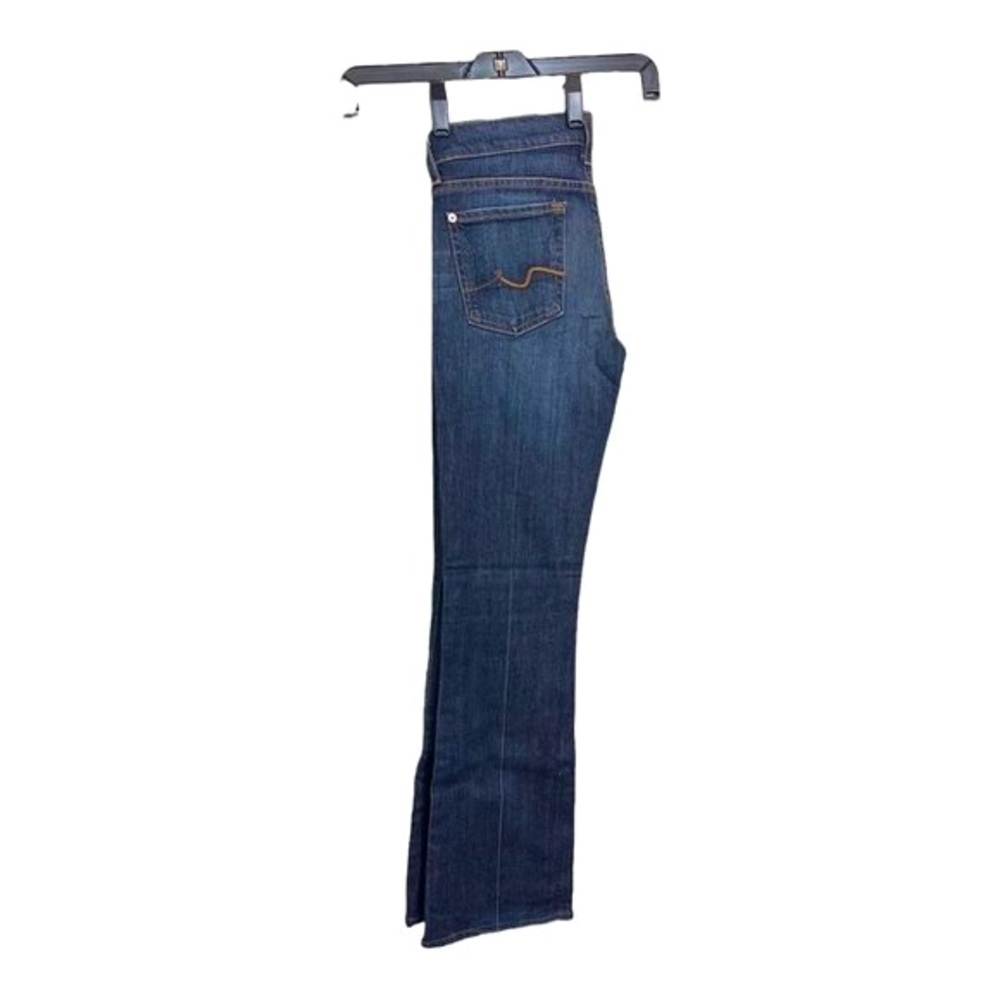 7 For All Mankind Bootcut Jeans Dark Wash Blue Womens Size 25x32 - Picture 6 of 10
